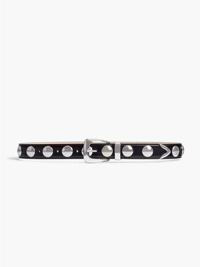 Khaite Benny Belt studded leather belt with Silver Hardware